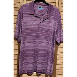 PGA Tour Mens SZ Lg Golf/Polo shirt short sleeve Purple/Plum/CHARITY SALE